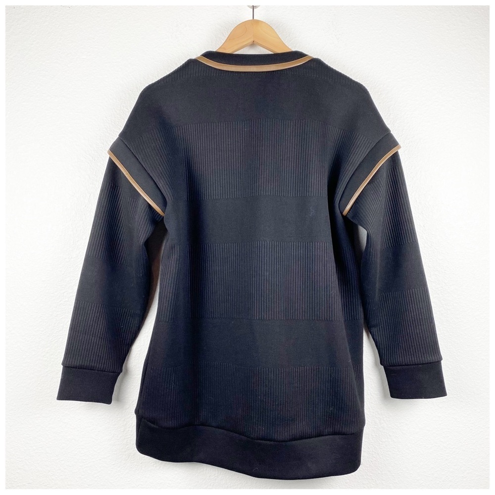 Lysse Quilted Convertible Sweatshirt In Black Size Small - Picture 4 of 13